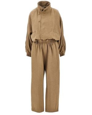 Frankie Shop 'Marvin' Linen-Blend Jumpsuit - Natural