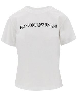 Emporio Armani Logo Print T-Shirt - White