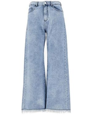 Emporio Armani 'J33' Frayed Denim Pants - Blue