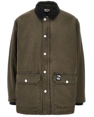 Obey 'Norton' Padded Cotton Jacket - Green