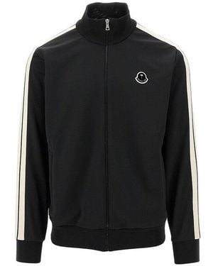 8 MONCLER PALM ANGELS Track Jacket With Logo Patch - Black