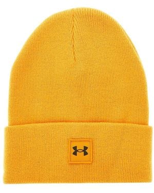 Under Armour Knitted Beanie Hat With Logo Patch - Yellow