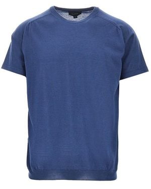 Sease Cotton Knit T-Shirt - Blue