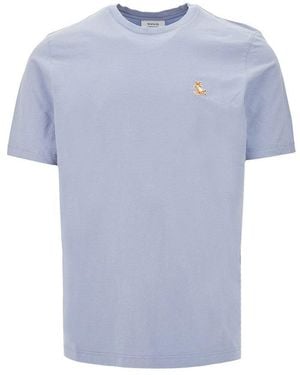 Maison Kitsuné 'Chillax Fox' Patch T-Shirt - Blue