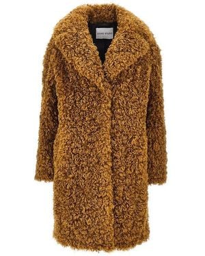Stand Studio 'Camille' Faux Fur Coat - Brown