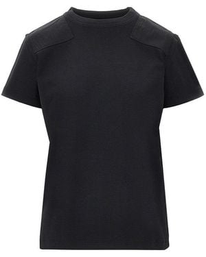 Phoebe Philo Cotton And Lyocell T-Shirt With Patch - Black