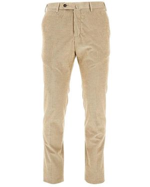 PT Torino Corduroy Slim Fit Trousers - Natural