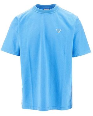 Arte' 'Heart Logo' Embroidery T-Shirt - Blue
