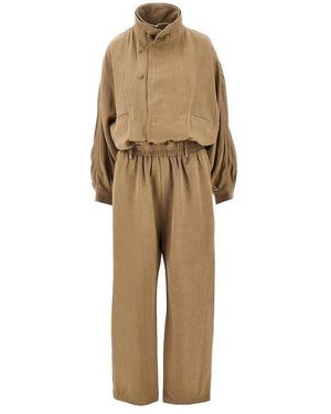 Frankie Shop 'Marvin' Linen-Blend Jumpsuit - Natural
