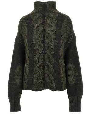 KHAITE Pullover A Trecce 'Nico' - Nero
