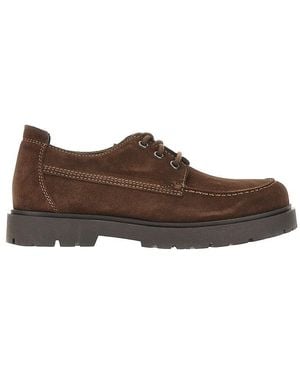Birkenstock Suede Leather Lace-Up Shoes - Brown