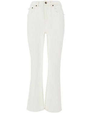 Tory Burch Jeans Cropped Svasati - Bianco