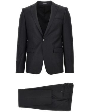 Emporio Armani Light Wool David Line Suit - Black
