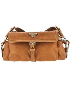 Prada Nappa Leather Medium Explore' Bag - Brown
