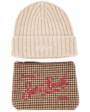 MC2 Saint Barth Pouch And Beanie Hat Christmas Gift Box - White
