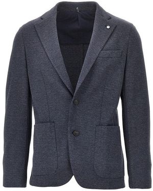 L.B.M. 1911 L. B.M. 1911 Active Uniform Single-Breasted Jacket - Blue