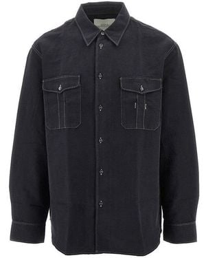Studio Nicholson 'Louro' Cotton And Linen Shirt - Blue