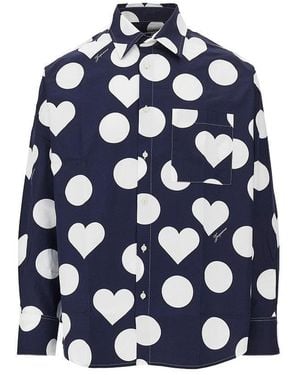 Jacquemus 'Camargue' Printed Poplin Shirt - Blue