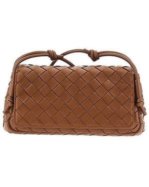 Bottega Veneta 'Notturno' Intrecciato Nappa Leather Pouch - Brown