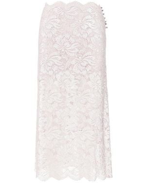 スカート Rabanne Fitted Raffia Lace Skirt Rabanne Fitted Raffia Lace Skirt in Natural | Lyst