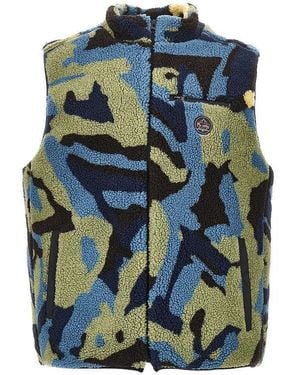Mauna Kea Camouflage Sherpa Vest - Blue