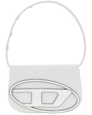 DIESEL Leather '1Dr' Shoulder Bag With Charms - White