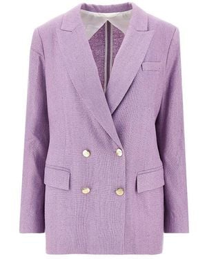VI TO VI 'Move' Silk Bourette Jacket - Purple