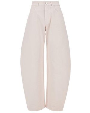 Alaïa Denim Rounded Trousers - White