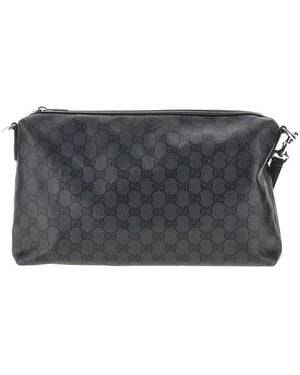 Gucci Gg Supreme Medium Bag - Grey
