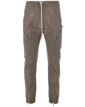 Rick Owens Stretch Cotton 'Heizer' Cargo Trousers - Grey
