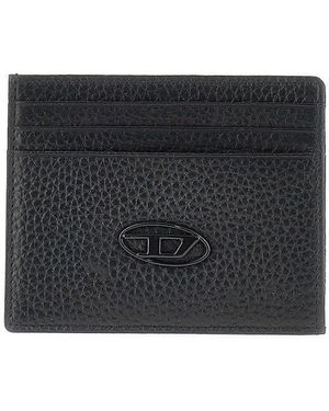 DIESEL Grained Leather Cardholder - Black