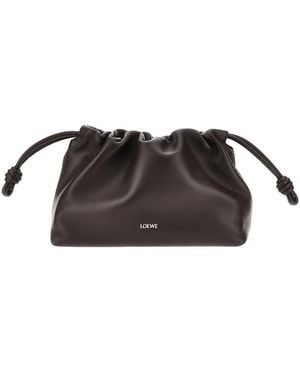 Loewe Nappa Leather Medium 'Flamenco' Purse - Black