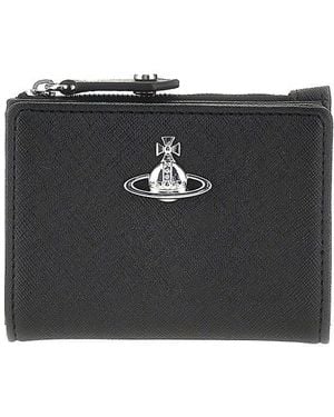 Vivienne Westwood Orb Logo Bi-Fold Cardholder - Black