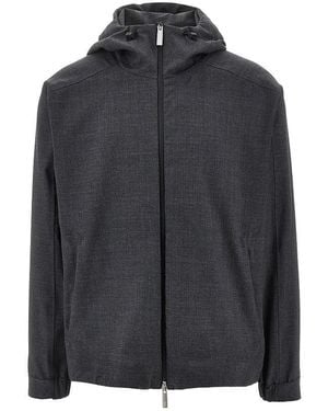 Herno Wool Touch Laminar Bluson Jacket - Gray