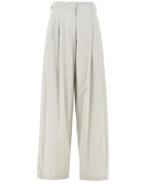 The Row 'Iven' Silk And Nylon Pants - White