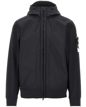 Stone Island Soft Shell-R E. Dye Technology Jacket - Blue