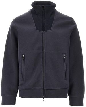 Emporio Armani Modal Full-Zip Sweatshirt - Blue