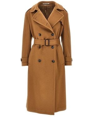 Tagliatore 'Bonny' Cashmere Trench Coat - Brown