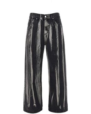 Arte' Cotton Denim Pants - Black