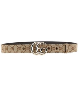 Gucci Original Gg Fabric Belt - Natural