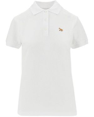 Maison Kitsuné Baby Fox Patch Polo Shirt - White