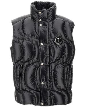 8 MONCLER PALM ANGELS 'Gwenyth' Down Vest - Grey