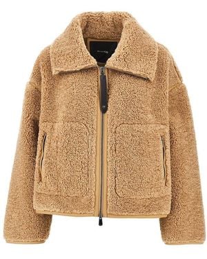 Pinko Faux Shearling Jacket - Natural