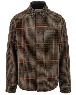Les Deux 'Kody' Houndstooth Overshirt - Brown