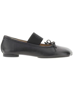フラットシューズ Ballerinas - MM6 Maison Margiela - Leather - Burgundy MM6 Maison Margiela Anatomic Ballet Shoe in Port Royale