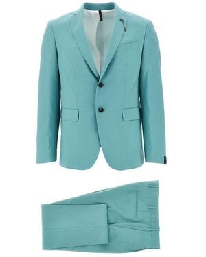 Santaniello Wool-Blend Single-Breasted Suit - Blue