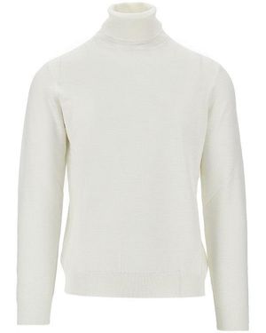 THE PULL Merino Wool Knitted Turtleneck - White