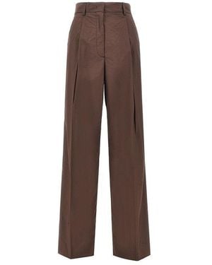 THE LATEST 'Axel' Poplin Trousers - Brown