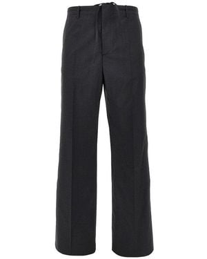 Bottega Veneta Pantalone A Gamba Ampia - Nero