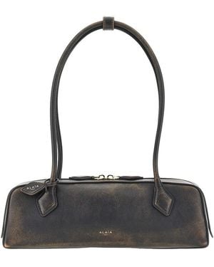 Alaïa Vintage Effect Leather Medium 'Le Teckel' Bag - Black